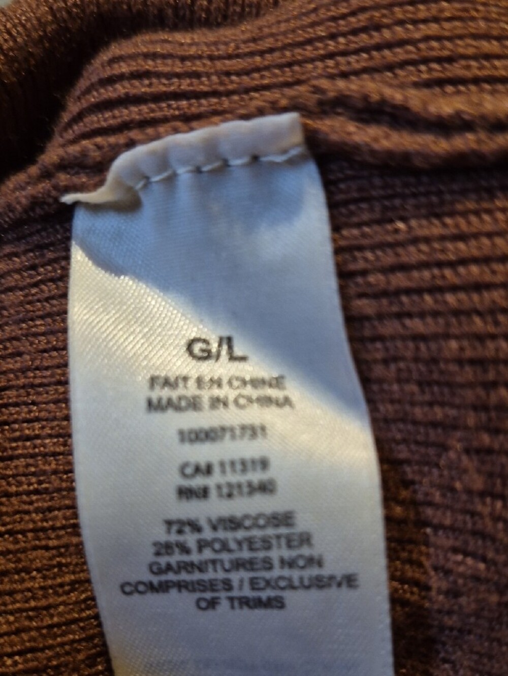 H&M Chocolate Brown V-Neck Ribbed Button-Front Dress - Picture 5 of 5